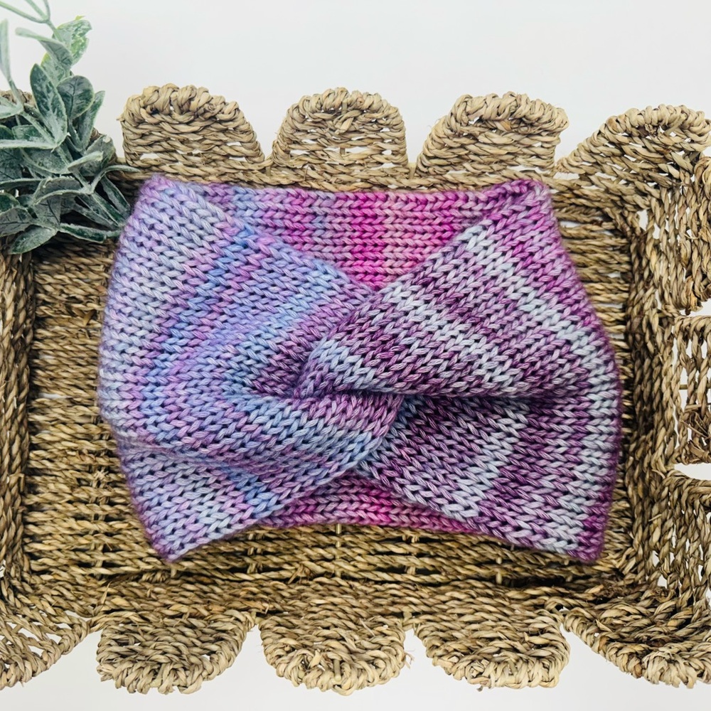 Knit Twist Ear Warmer 💜